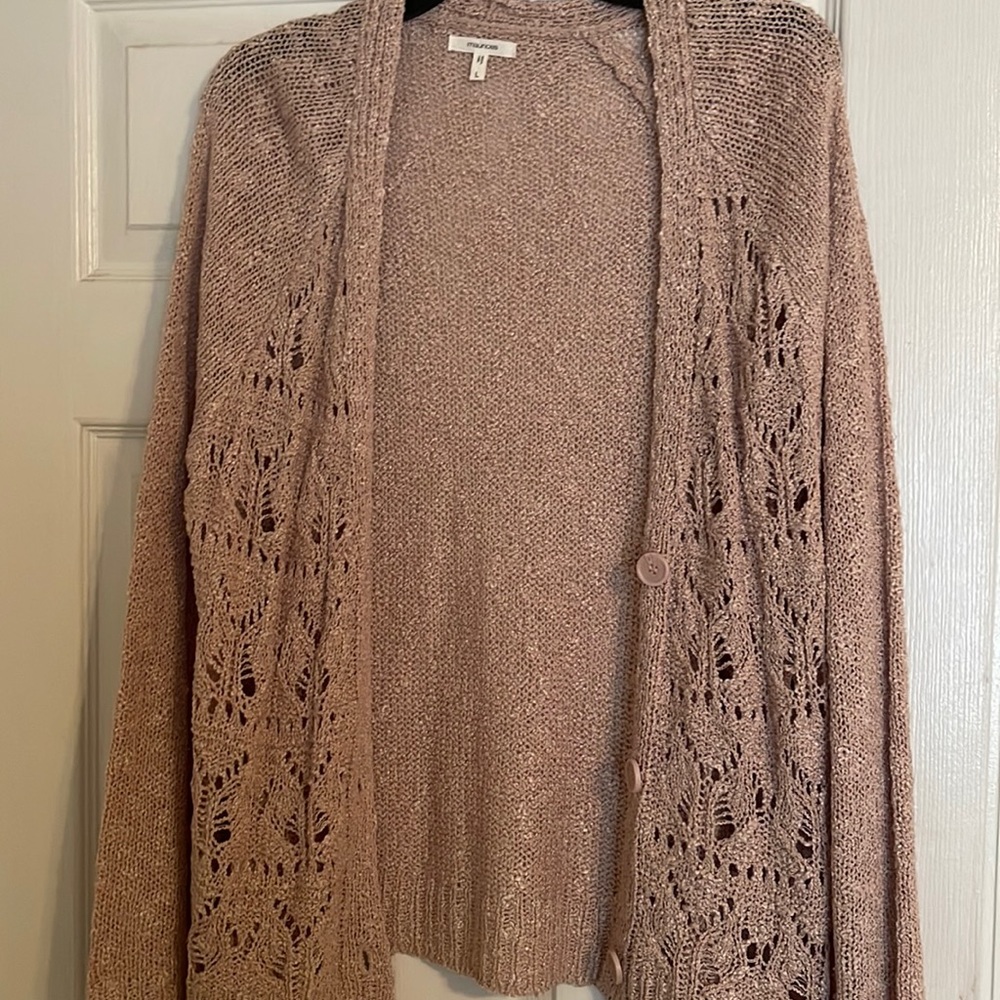 Maurice’s light rose pink Sweater button down knit